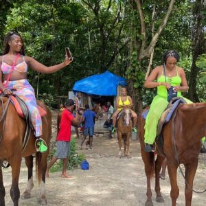Horse back riding, river rafting, Blue Hole, Dunns River, and tubing